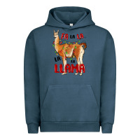 Pigment Midnight Navy christmas llama Urban Hoodie - LillyAllenDesigns