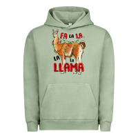 Pigment Oil Green christmas llama Urban Hoodie - LillyAllenDesigns