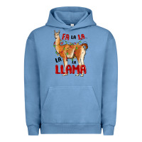 Pigment Pebble Blue christmas llama Urban Hoodie - LillyAllenDesigns