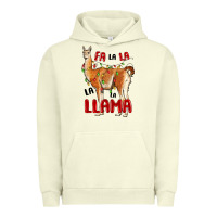Pigment Pistachio christmas llama Urban Hoodie - LillyAllenDesigns