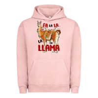 Pigment Salmon christmas llama Urban Hoodie - LillyAllenDesigns