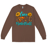 Chestnut live love basketball Long Sleeve Tee - HRA Design Shop