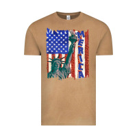 Vintage Camel usa flag with statue of liberty Vintage Tee - texasbilliewilder
