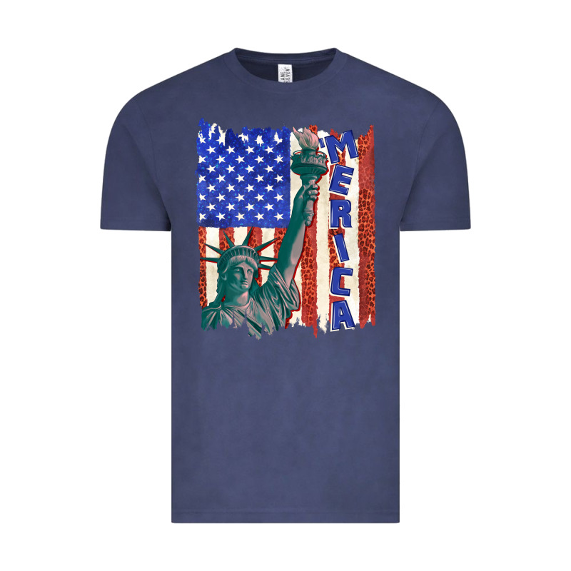 Usa Flag With Statue Of Liberty Vintage Tee by texasbilliewilder | Teevron