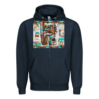 Navy love camp Zipper Hoodie - JahusDesignShop