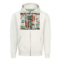 Oatmeal Heather love camp Zipper Hoodie - JahusDesignShop