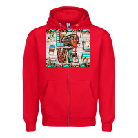 Red love camp Zipper Hoodie - JahusDesignShop