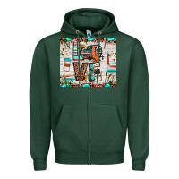 Sports Green love camp Zipper Hoodie - JahusDesignShop