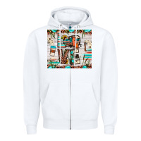 White love camp Zipper Hoodie - JahusDesignShop
