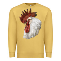 Antique Gold Leghorn Rooster Head Premium Sweatshirt - LillyAllenDesigns