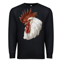 Black Leghorn Rooster Head Premium Sweatshirt - LillyAllenDesigns