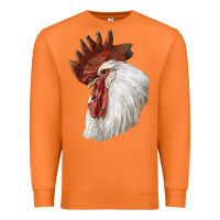 Carrot Leghorn Rooster Head Premium Sweatshirt - LillyAllenDesigns