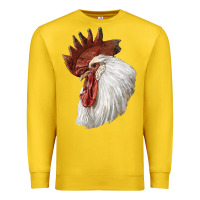 Lemon Leghorn Rooster Head Premium Sweatshirt - LillyAllenDesigns