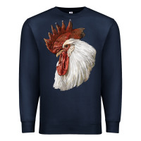 Navy Leghorn Rooster Head Premium Sweatshirt - LillyAllenDesigns