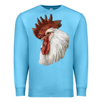 Ocean Blue Leghorn Rooster Head Premium Sweatshirt - LillyAllenDesigns