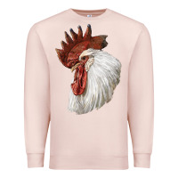Pale Pink Leghorn Rooster Head Premium Sweatshirt - LillyAllenDesigns