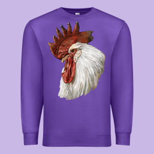 Leghorn Rooster Head Premium Sweatshirt Designed By Lillyallendesigns