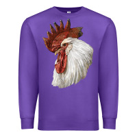 Purple Leghorn Rooster Head Premium Sweatshirt - LillyAllenDesigns