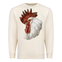 Sandshell Leghorn Rooster Head Premium Sweatshirt - LillyAllenDesigns