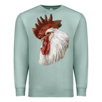 Seafoam Leghorn Rooster Head Premium Sweatshirt - LillyAllenDesigns