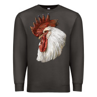 Smoke Leghorn Rooster Head Premium Sweatshirt - LillyAllenDesigns