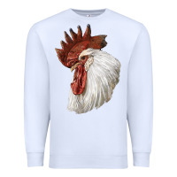 White Leghorn Rooster Head Premium Sweatshirt - LillyAllenDesigns