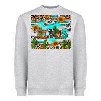 Heather Grey texas Heavyweight Sweatshirt - RanaPortraitStore