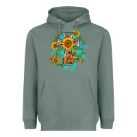 Sage western belive sunflowers cross Heavyweight Hoodie - BarkalooDesign