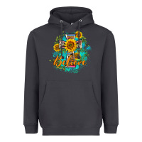 Smoke western belive sunflowers cross Heavyweight Hoodie - BarkalooDesign