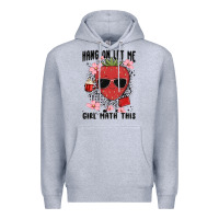 Heather Grey hang on let me girl math this Premium Hoodie - MaliasSmallBusiness