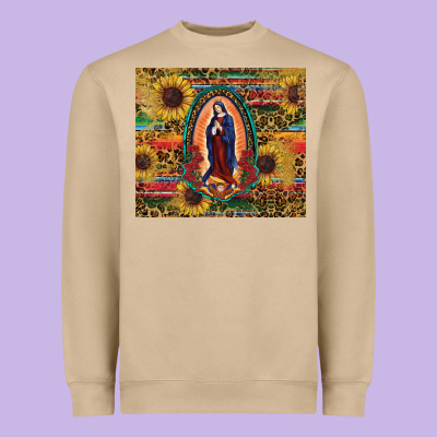 Heavyweight Sweatshirt sunflower serape lady of guadalupe