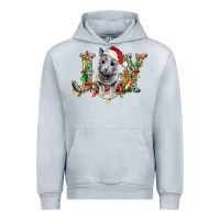 Heather Grey Russian Blue Cat Joy Urban Hoodie - LillyAllenDesigns