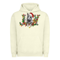 Pigment Pistachio Russian Blue Cat Joy Urban Hoodie - LillyAllenDesigns