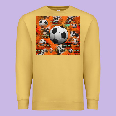 Soccer Aztec Glitter Tumbler Premium Sweatshirt Designed By Jasminsmagicworld