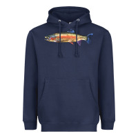 Navy Rainbow Trout Heavyweight Hoodie - LillyAllenDesigns