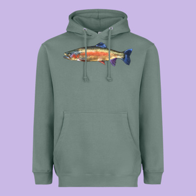 Rainbow Trout Heavyweight Hoodie Designed By Lillyallendesigns