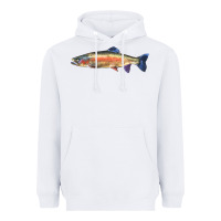 White Rainbow Trout Heavyweight Hoodie - LillyAllenDesigns