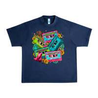 Navy 90's country cassette tapes Urban Heavy Tee - Zillion Design Studio