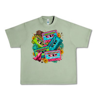 Oil Green 90's country cassette tapes Urban Heavy Tee - Zillion Design Studio
