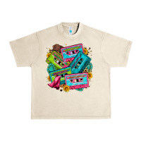 Sandshell 90's country cassette tapes Urban Heavy Tee - Zillion Design Studio