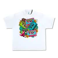 White 90's country cassette tapes Urban Heavy Tee - Zillion Design Studio