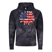 Cloud Black american flag sunflower Vintage Hoodie - MaliasSmallBusiness