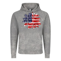 Cloud Rock american flag sunflower Vintage Hoodie - MaliasSmallBusiness