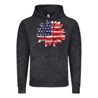 Vintage Black american flag sunflower Vintage Hoodie - MaliasSmallBusiness