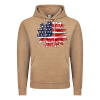 Vintage Coffee american flag sunflower Vintage Hoodie - MaliasSmallBusiness