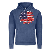 Vintage Denim american flag sunflower Vintage Hoodie - MaliasSmallBusiness