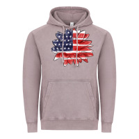 Vintage Zinc american flag sunflower Vintage Hoodie - MaliasSmallBusiness