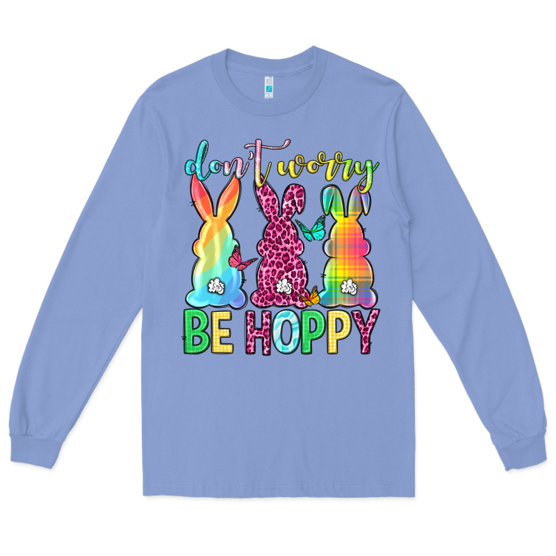Don't Worry Be Hoppy Easter Day Long Sleeve Tee by Neo Western | Teevron