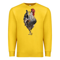 Lemon cream legbar rooster Premium Sweatshirt - LillyAllenDesigns