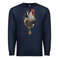 Navy cream legbar rooster Premium Sweatshirt - LillyAllenDesigns